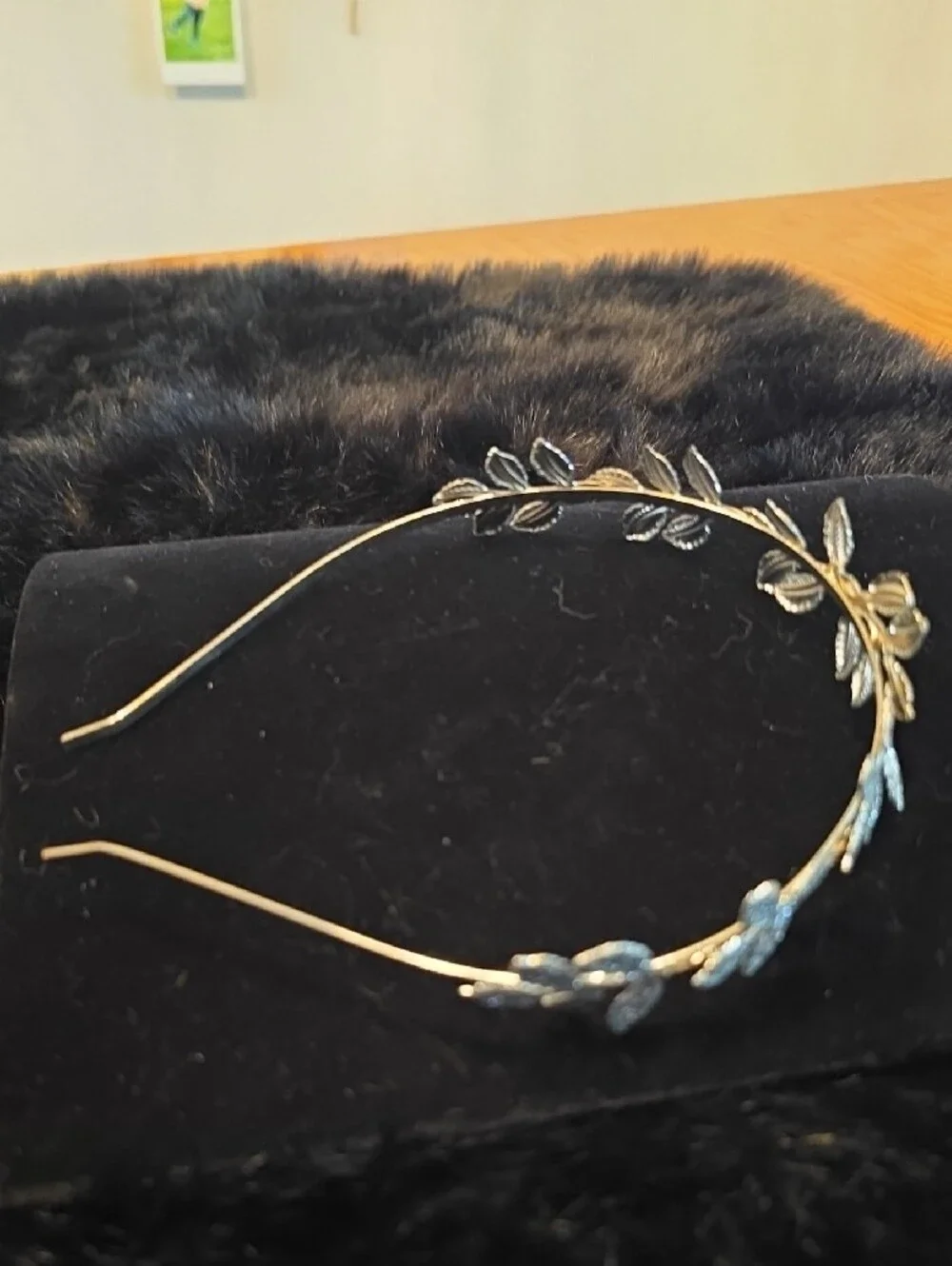 Silver Leaf Motif Headband for Women
